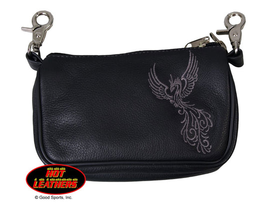 Hot Leathers Embroidered Clip Purse w/Tribal Phoenix
