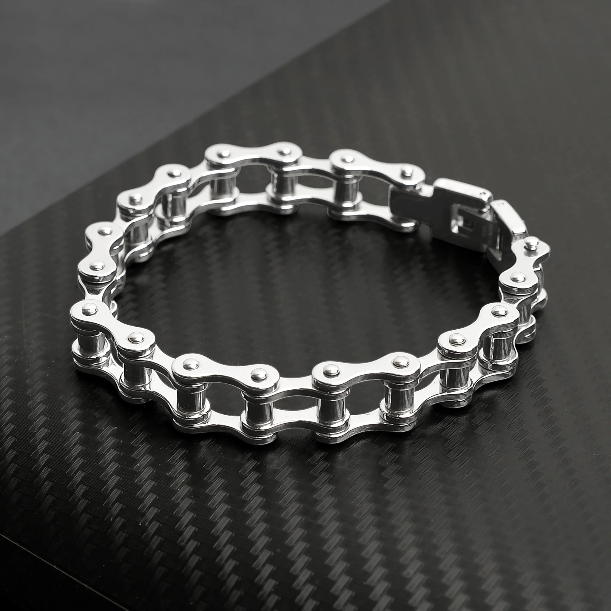Black & Gold Heavy Stainless Steel Polished Double Biker Chain Bracelet  Wcb1007 | Wholesale Jewelry Website