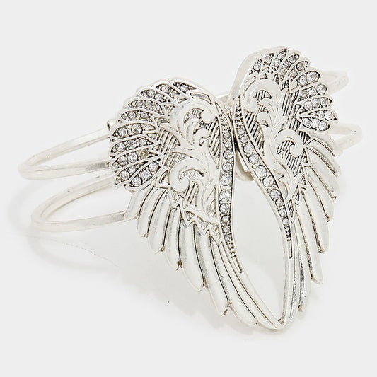 Angel Wing Bracelet with Rhinestones
